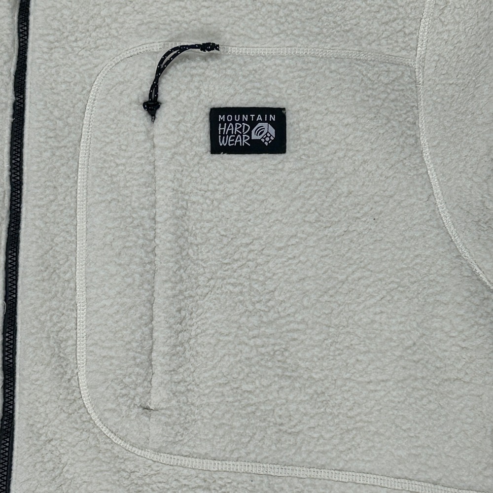 Mountain Hardwear Fleece Pullover Mens XL White Solid Half Zip Sherpa Jacket - Picture 4 of 13